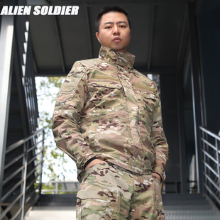 异种兵修身迷彩摩托机车骑行战术夹克外套男子工装军迷户外衣春秋