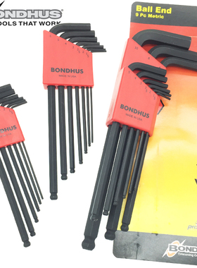 美国BONDHUS波顿球头内六角扳手10946 10992 10999进口加长六角匙