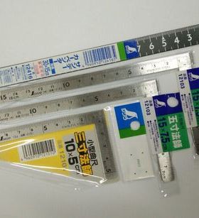 日本亲和小型曲尺三寸法师12101五寸12103钢角尺直角拐尺12416