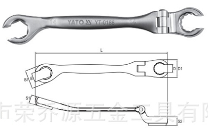 欧洲YATO易尔拓汽修工具 8-17mm活头油管扳手YT-0180 0190系列