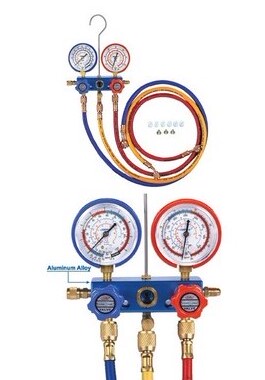 台湾格美410双表组 CM-136-G-R410/铝架带视窗/附带90CM三色管