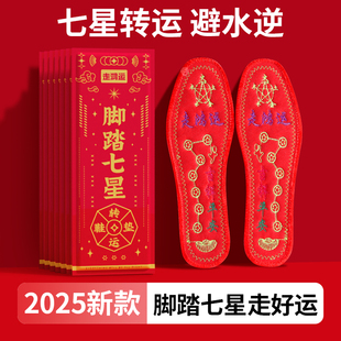 红色七星鞋 时来运转本命年马年转运属马鸿运十字绣女 垫2025年新款