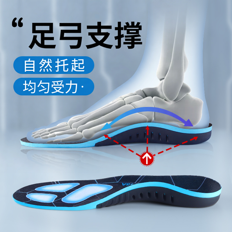 扁平足足弓支撑鞋垫男脚垫女吸汗防臭足弓垫夏季带足弓支撑的鞋垫
