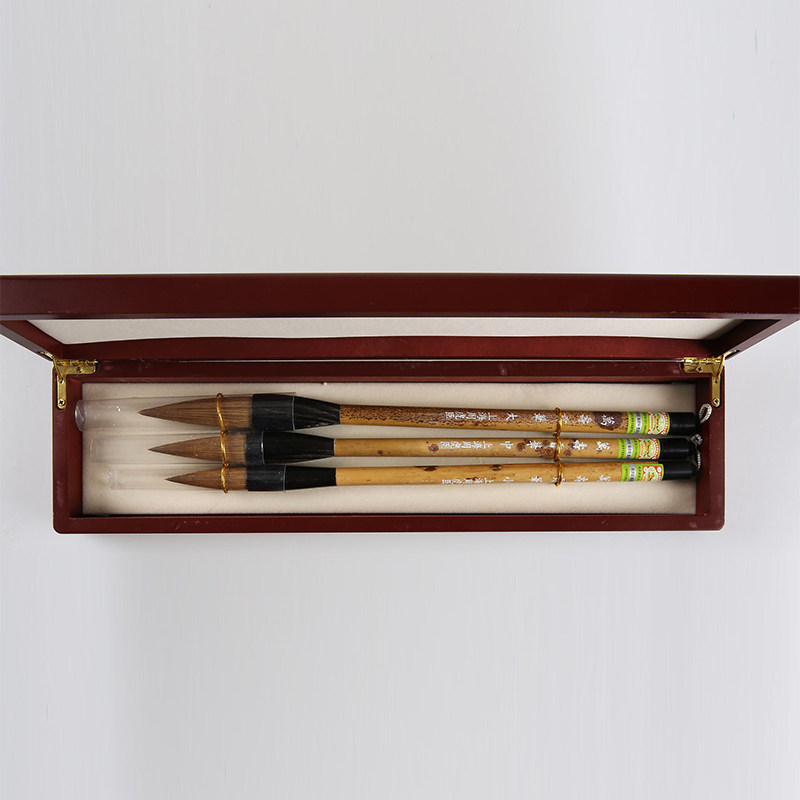周虎臣套装 毛笔 万寿贡笔大中小 礼品礼盒