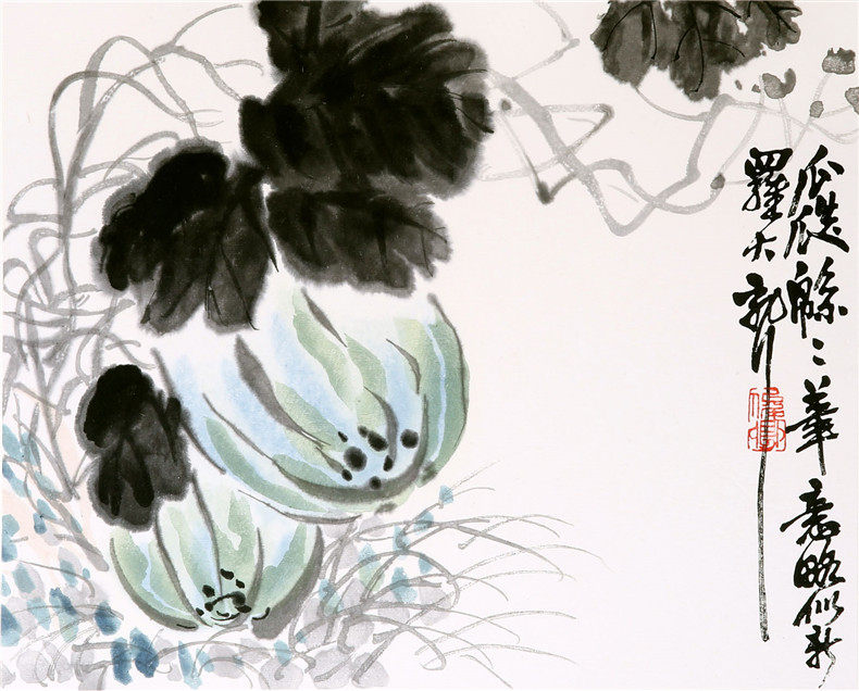 吴昌硕 西瓜  朵云轩木版水印 中国画装饰画非遗收藏馈赠家居饰品