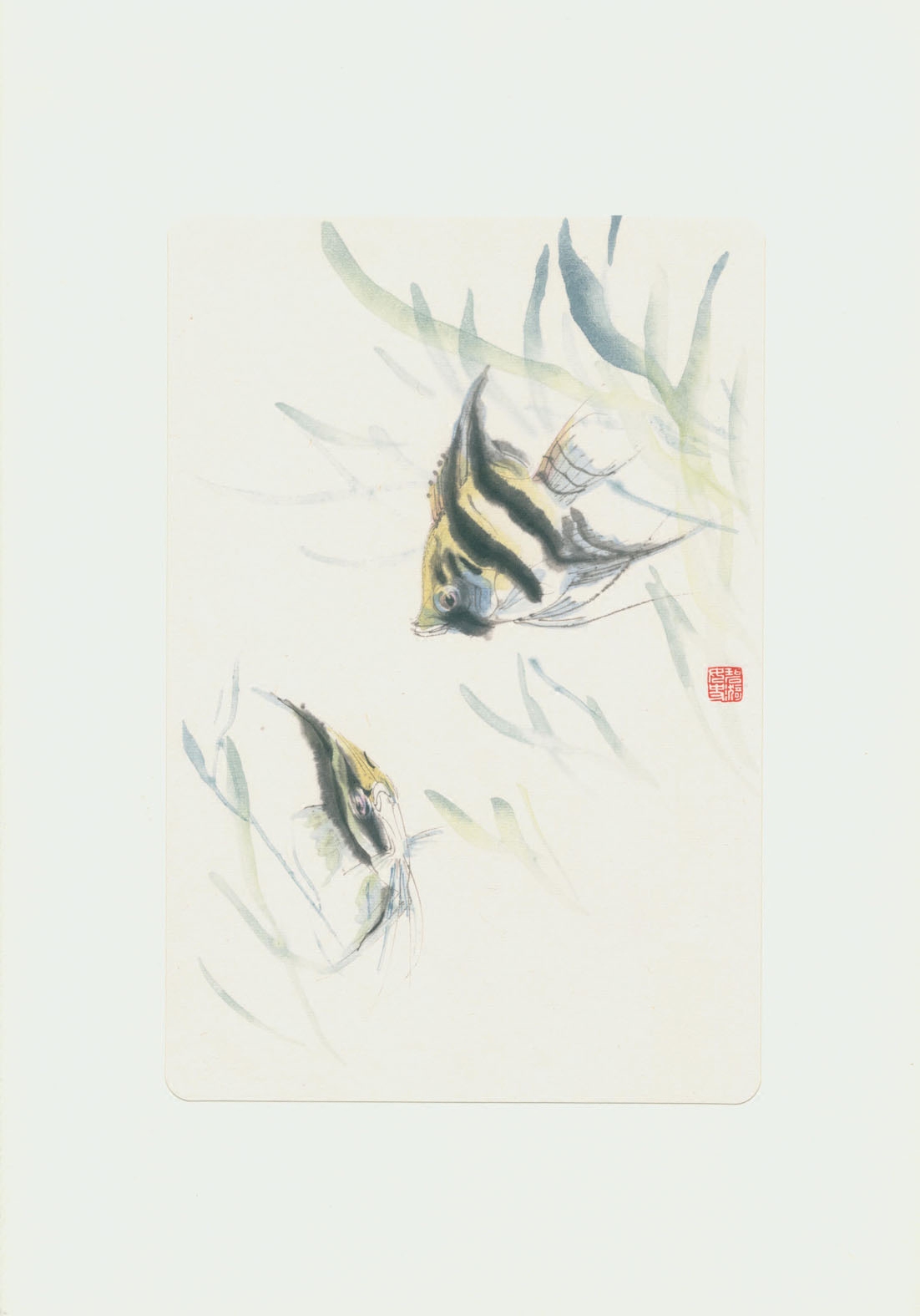 朵云轩木版水印 侯碧漪 神仙鱼 现代国画小品国画装饰