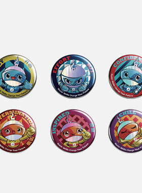表情吧唧盲盒 Emoji Badge Blind Box