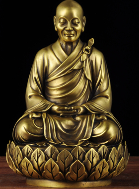 六祖慧能法师摆件寺庙黄铜禅宗