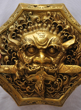 八卦挂件睚眦风水铜狮子