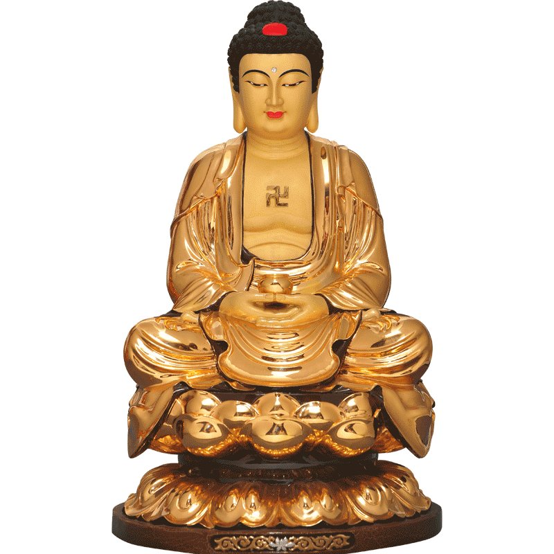 三宝台湾全铜鎏金寺庙供奉释迦佛