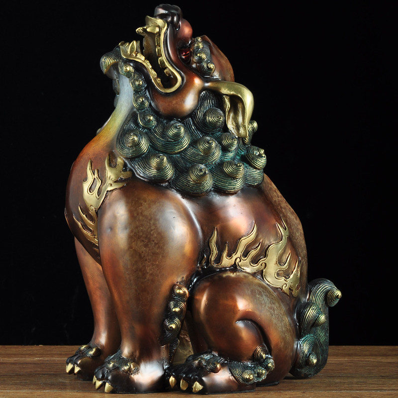 彩铜貔貅摆件招财皮丘家居客厅玄关办公室装饰品商务礼品工艺品