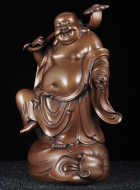 如意客厅弥勒佛鑫礼轩紫铜摆件