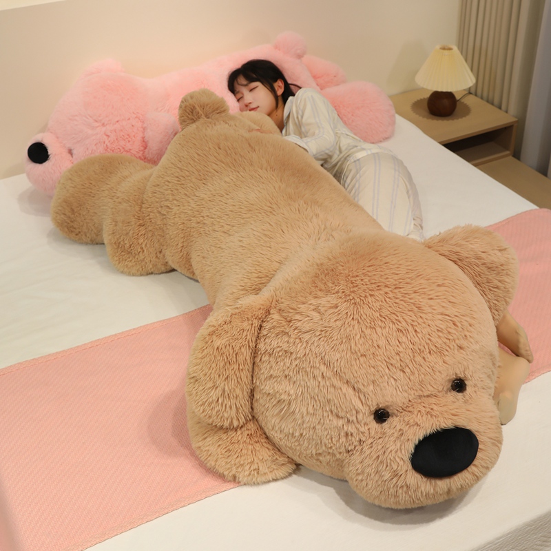 大号泰迪熊毛绒玩具趴熊公仔可爱熊抱枕床上睡觉玩偶狗熊白熊抱熊