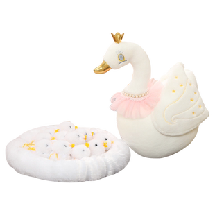 可爱大白鹅天鹅布娃娃创意公仔毛绒玩具玩偶女生鹅宝宝鸭子生日