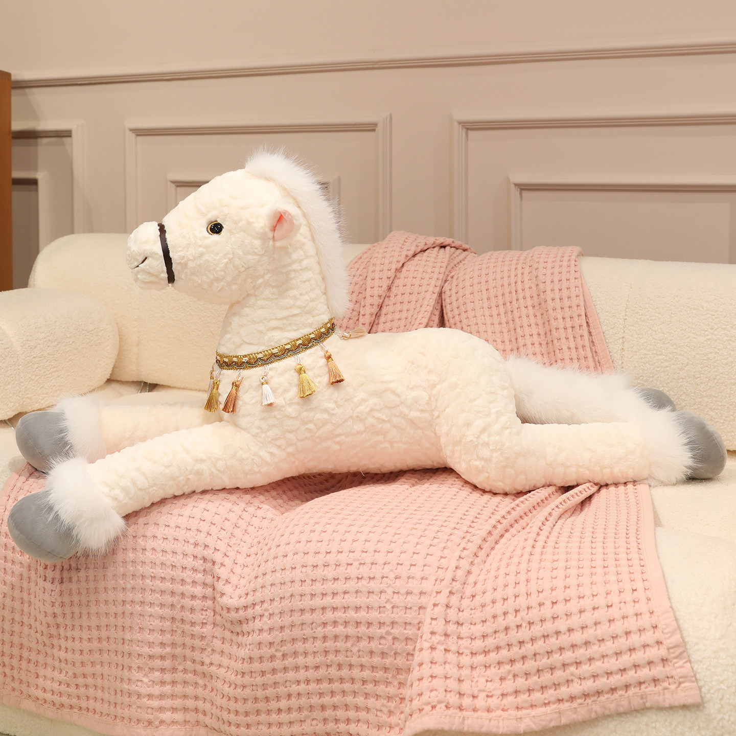 2026马年小白马公仔玩偶毛绒玩具生肖娃娃新年送女友孩子生日礼物,玩具/童车/益智/积木/模型,毛绒/玩偶/公仔/布艺类玩具,淘宝优惠券,粉丝福利购,淘宝优惠卷