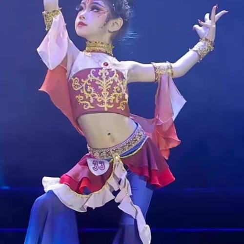 敦煌舞蹈服大漠飞天灼灼千姿古典乐天演出服琵琶千年之约表演服装