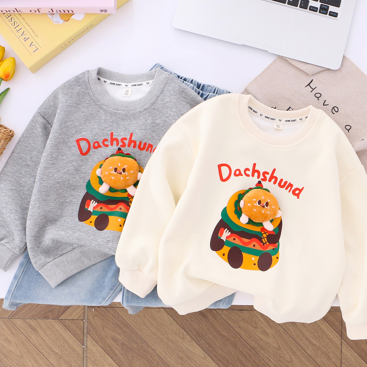 儿童汉堡包卫衣春秋装