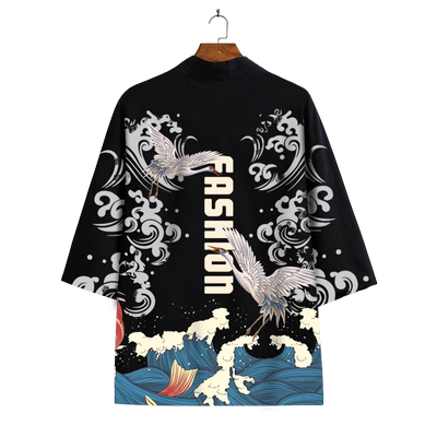 麻哥五分袖披风外套中国风