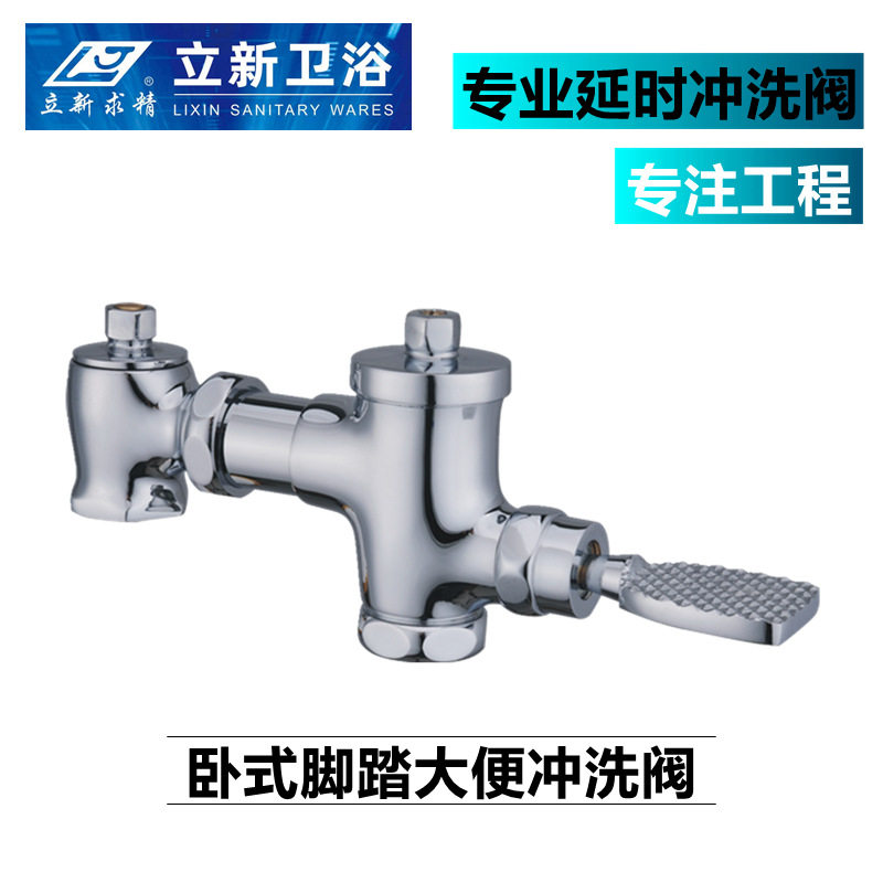 立新全铜大便冲洗阀卫生间厕所冲水阀冲水器阀门脚踏式延时自闭阀