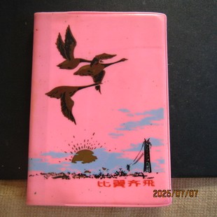 1975年“比翼齐飞”塑皮64开日记本 革命圣地插图 有赠语内新无字