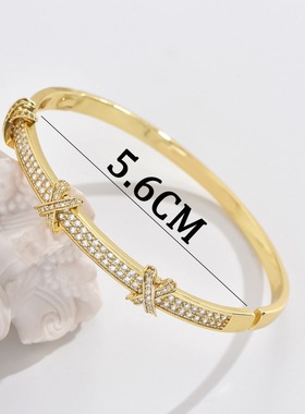 跨境欧美新款铜镶钻小众