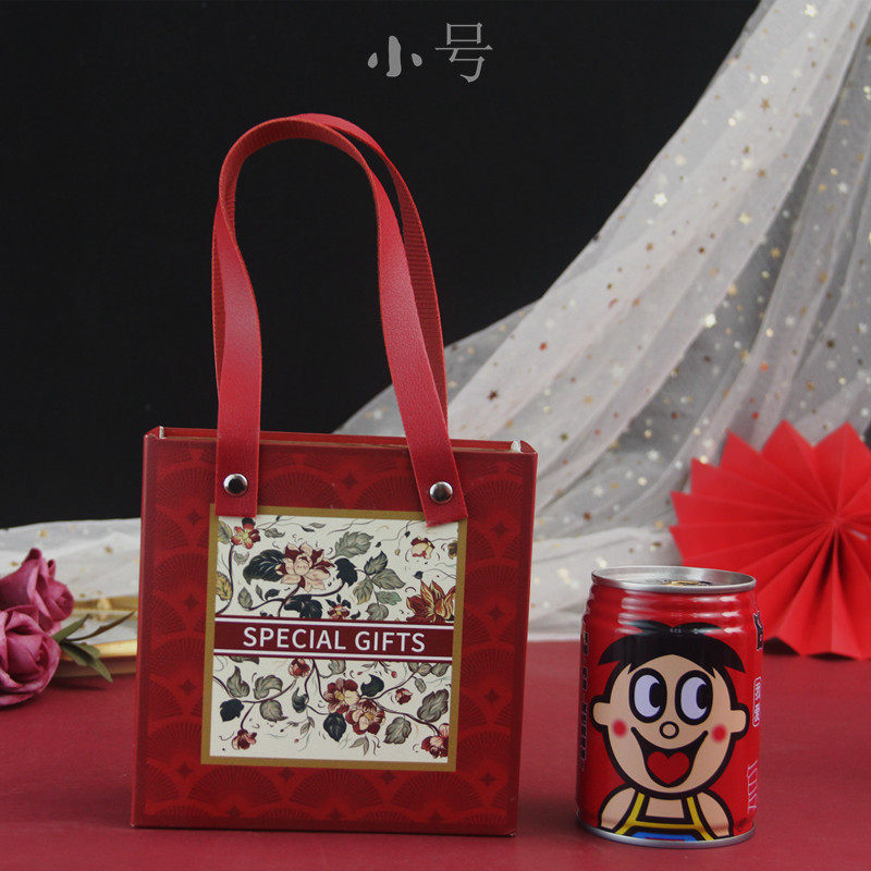 跨境婚庆用品订婚结婚礼盒婚礼喜糖盒手折皮质手提礼品盒抽屉热销