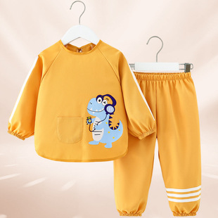 宝宝爬爬服罩衣分体户外学爬行服婴幼儿全身护衣儿童防脏哈服秋冬