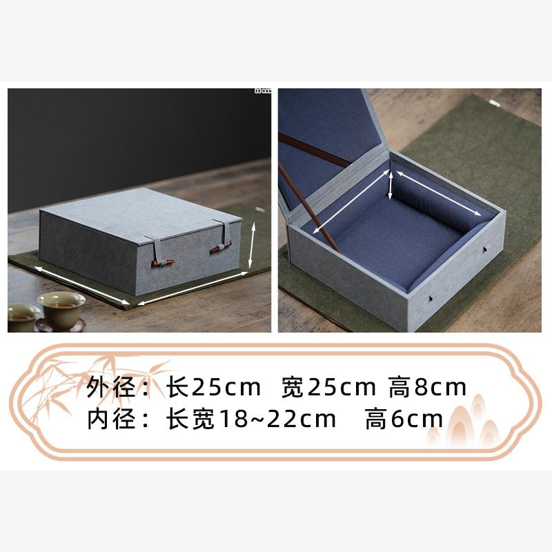 绒布画盘锦盒复古国风玉