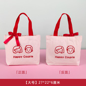 热销婚礼伴手礼喜糖袋子布袋中式 手提糖盒糖果袋糖袋子结婚礼跨境