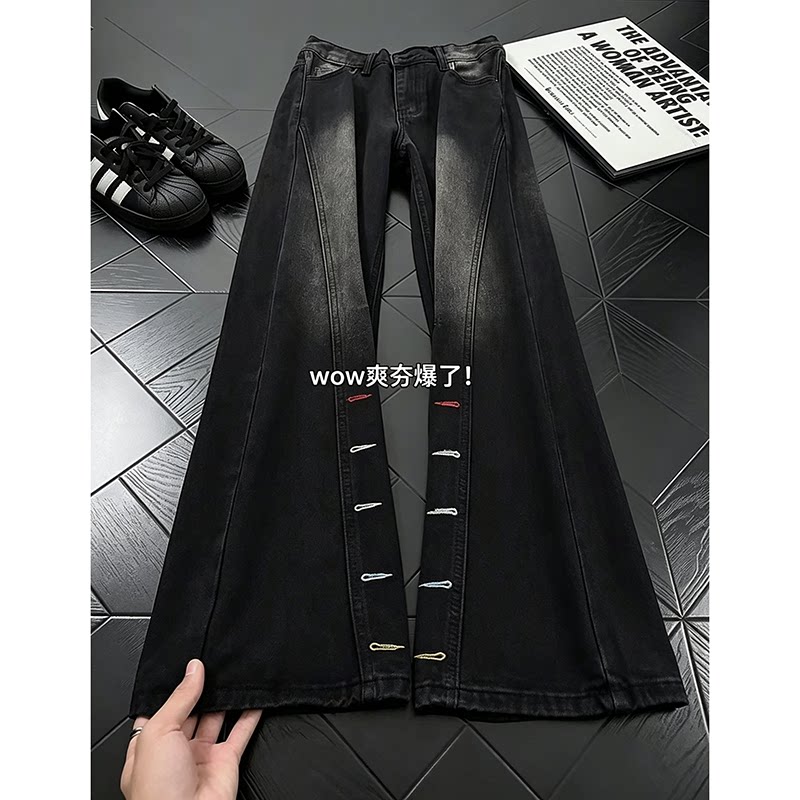 秋冬美式高街显高5cm牛仔裤男