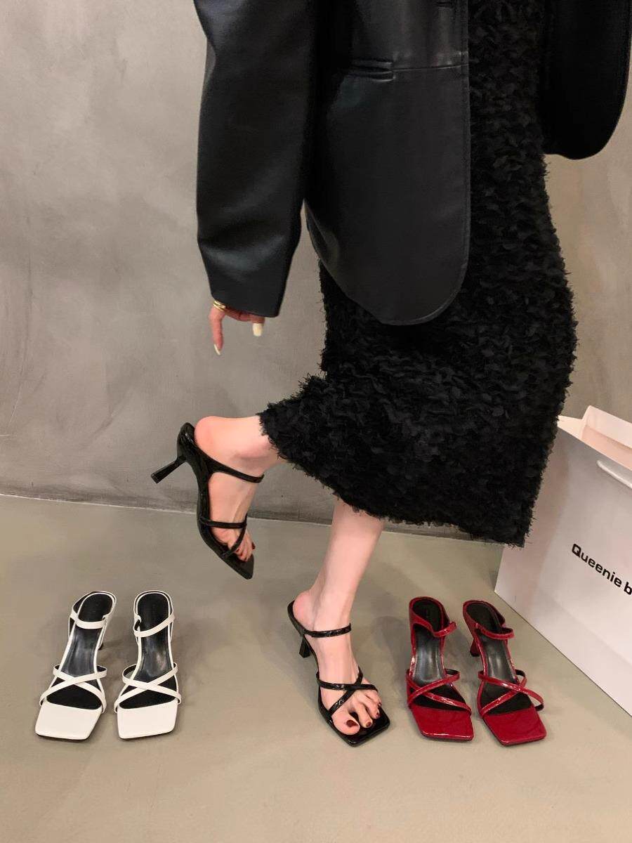 COOL SUMMER ITSK SANDALS WOMEN WEAR THIN HEELS AND OPEN-TOED HIGH-HEELED SANDALS