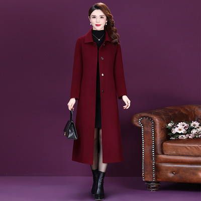双面羊绒大衣女中长款202