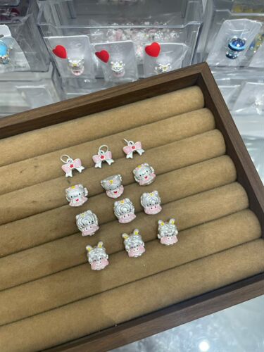 足银999甜品系列美乐蒂银饰diy配件可爱卡通小众ins礼物精致甜系