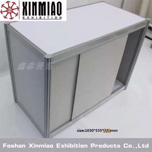 香港展会常用八棱柱带门柜台 储物桌 展位组装式咨询接待前台