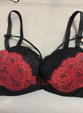 EBLIN清仓ECBR549A11红黑撞色蕾丝拼接性感聚拢女士文胸
