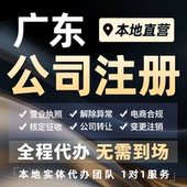 广州深圳东莞佛山注册注销变更营业执照代办理地址挂靠减资 定金