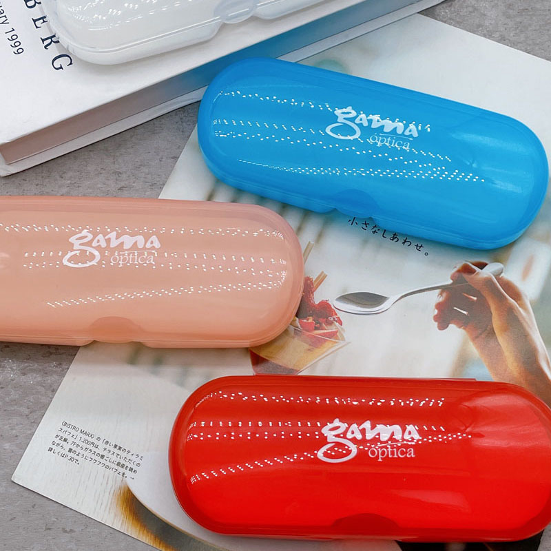 日本单透明ins男女创意简约学生防压便携塑料近视大号眼镜收纳盒
