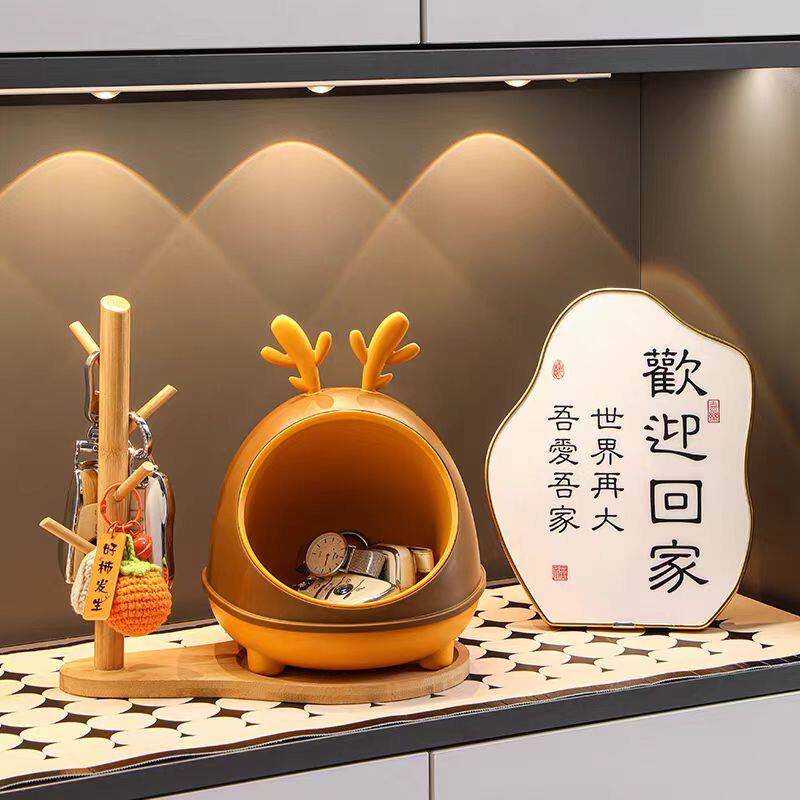创意鹿角摆件客厅入户鞋柜玄关钥装饰摆件