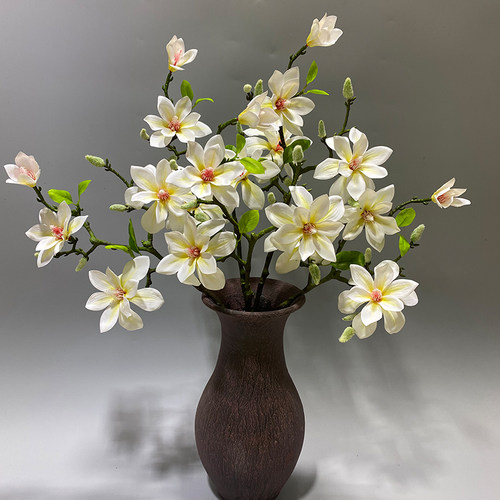 过胶手感仿真花家居摆件单支