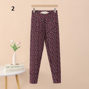 格兰女士高腰中老年羊毛花棉裤 2552 中老年妈妈奶奶加厚秋冬花棉裤