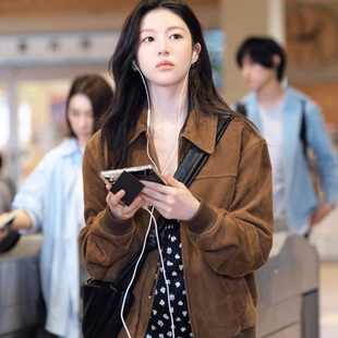 欧洲韩剧爱情怎么翻译高允真车茂熙同款夹克外套开衫上衣女衣服潮