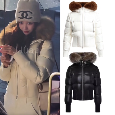 欧洲易梦玲同款白色大毛