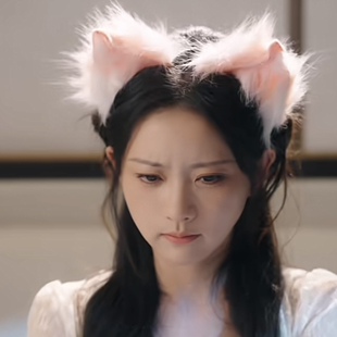 欧洲短剧婚夜，燃尽林秋奈孟瑜同款可爱猫耳朵发箍女头箍发卡发饰