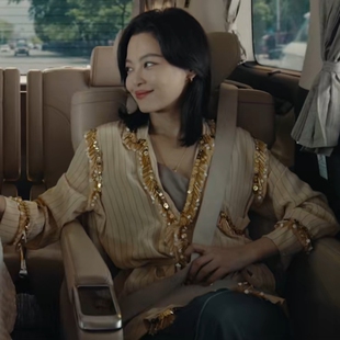 欧洲女神蒙上眼辛芷蕾唐盈盈同款针织衫外套v领长袖上衣女衣服潮