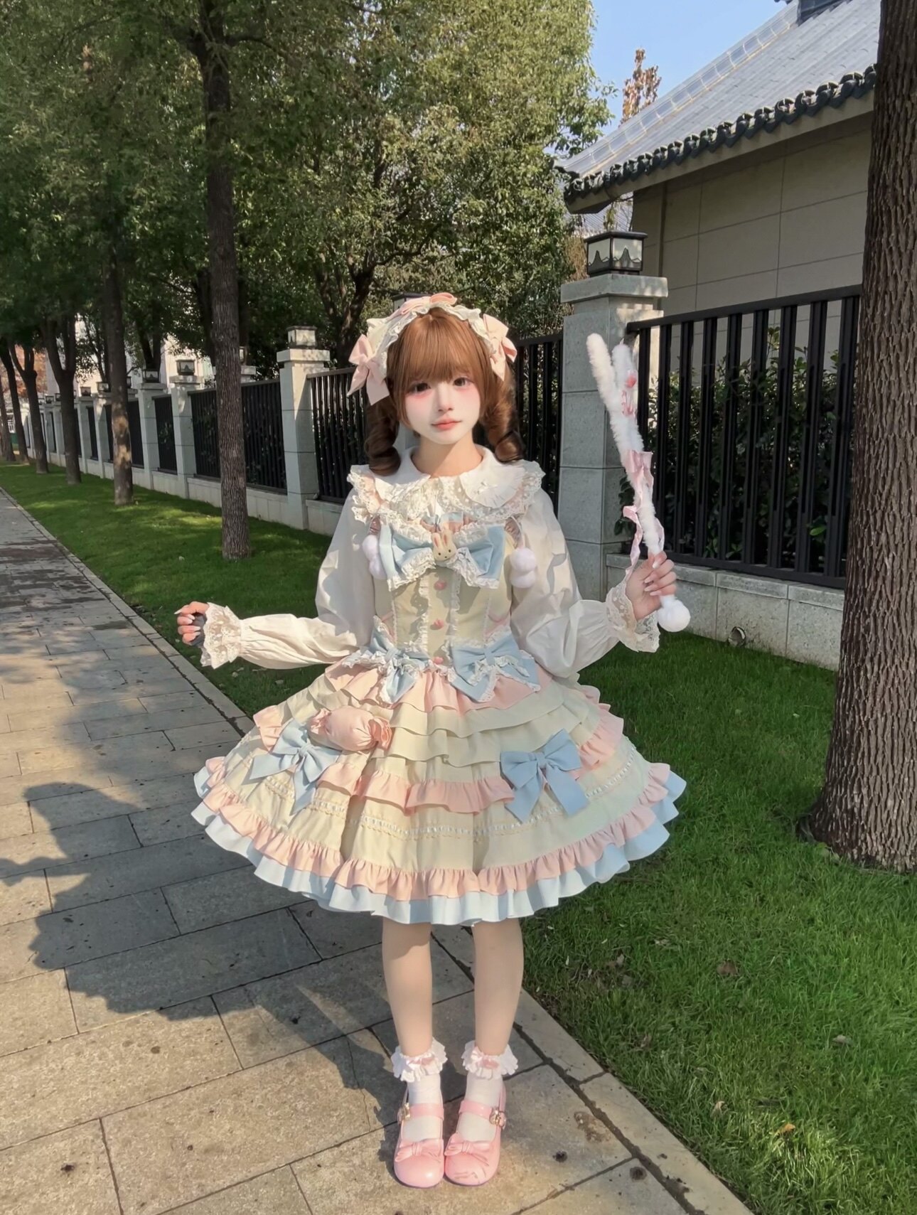 【糖果酥】酥饼猫原创设计lolita甜美可爱连衣裙