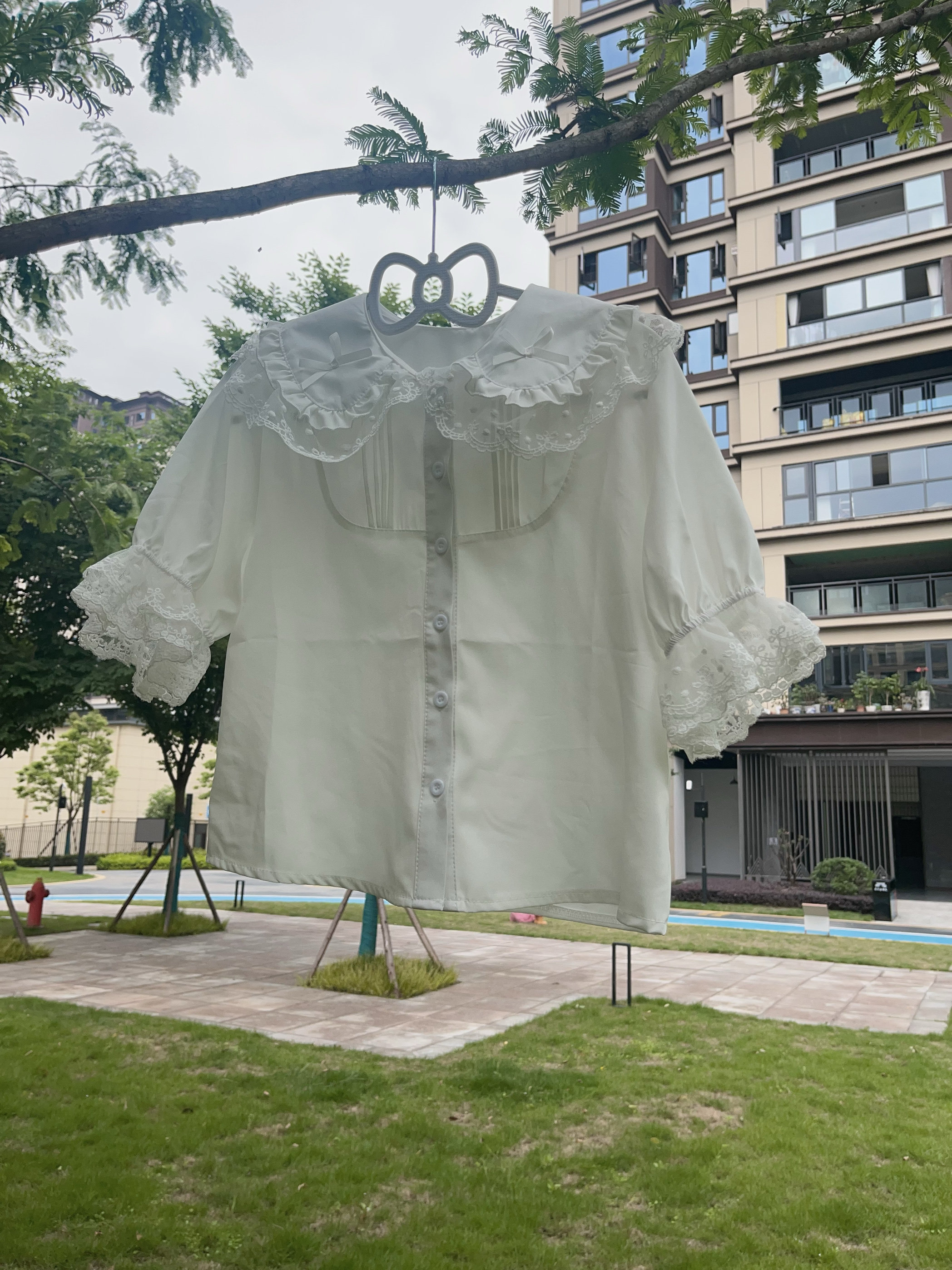 酥饼猫原创设计lolita短袖内搭娃娃领甜美可爱