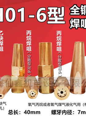 鑫字牌H01-6焊嘴 乙炔焊枪头双头焊炬丙烷煤气分散集中型梅花焊咀
