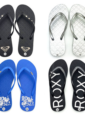 外贸人字拖鞋女ROXY平底夹脚防滑时尚个性休闲简约沙滩夏季凉拖鞋