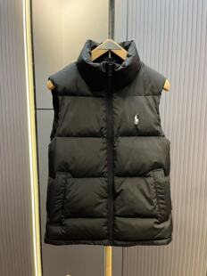 秋冬新款立领羽绒马甲保暖加厚运动坎肩男士白鸭绒外套刺绣男背心