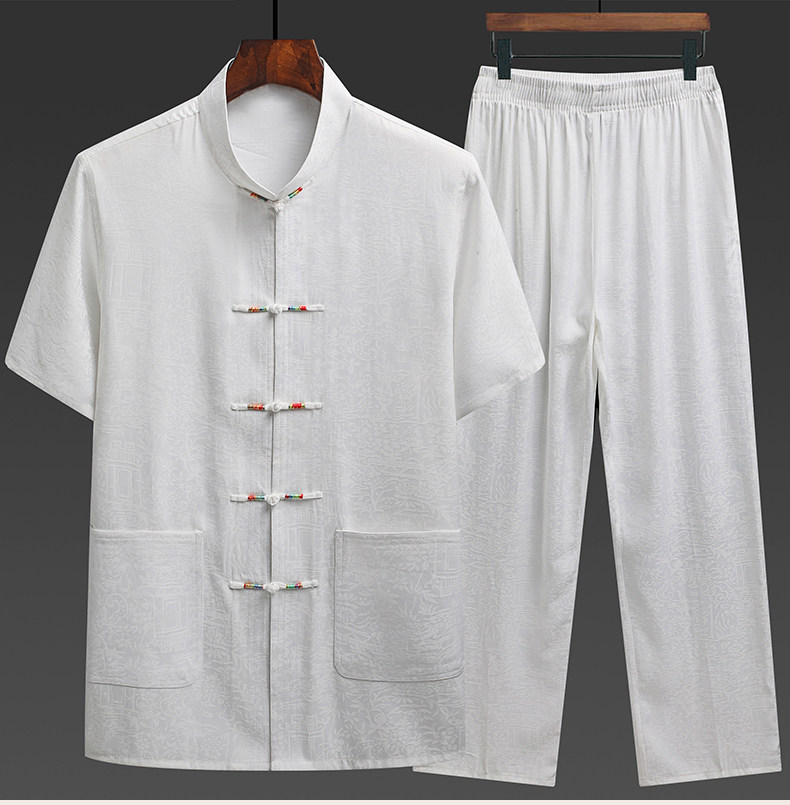 T223P65风套装丝绸唐装居士服汉服爷爷太极服爸爸装主推价优,男装民族服装,星座1108-2
